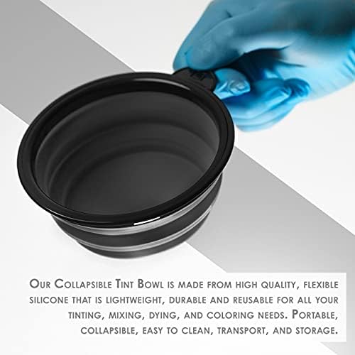 L3 Level 3 Collapsible Tint Bowl - Use for Mixing, Dying, and All Coloring Needs - Resistant to Bleach and Chemicals - Compact Size for Easy Use L3