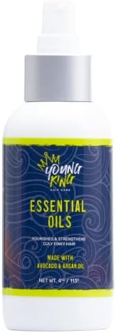 YOUNG KING HAIR CARE Kids Essential Oils For Boys | Nourish and Strengthen Natural Curls | Plant-Based and Harm-Free | 4 oz YOUNG KING HAIR CARE