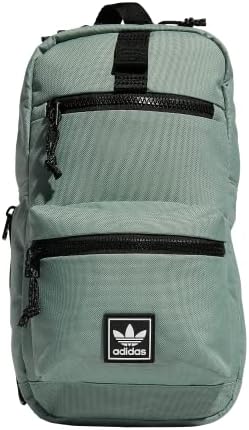 adidas Originals Utility Crossbody Sling Bag with Water Bottle Sleeve, Black, One Size Adidas