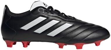 adidas Unisex Goletto Firm Ground Soccer Shoe, Black/White/Red, 9.5 US Men Adidas