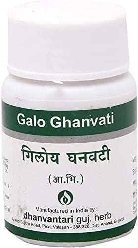 Dhanvantari Ayurvedic Giloy/Galo Ghanvati Tablets (Таблетки) (60 Tablet) Dhanvantari