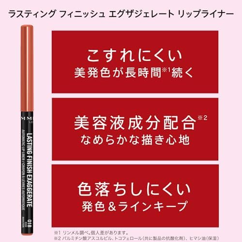 Rimmel Lasting Finish Exaggerate Automatic Lip Liner - Rich, Smooth Formula for Long Lasting Lip Looks - 63 Eastend Pink, .01oz Rimmel