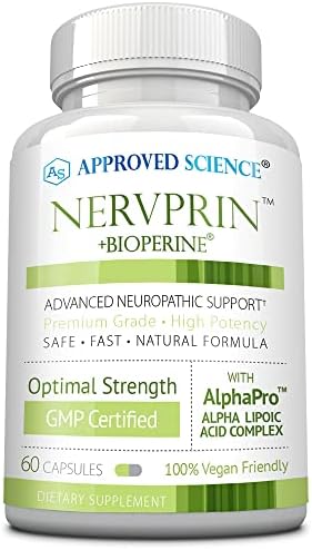 Approved Science Nervprin - Nerve Support - Benfotiamine, B12, R-Alpha-Lipoic Acid, Corydalis, Boswellia, BioPerine - 60 Capsules (Капсулы) - Made in The USA Approved Science