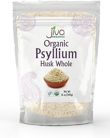 Jiva USDA Organic Whole Husk Psyllium (Isabgol) 12 Ounce Jiva Organics