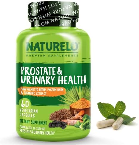 NATURELO Prostate & Urinary Health, Comprehensive Formula with Saw Palmetto, Pygeum, Tumeric, Plant Sterols, Broccoli and Lycopene, 60 Vegetarian Capsules (Вегетарианские капсулы) NATURELO