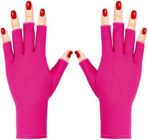 Pimoys UV Gloves for Gel Manicures UPF50+ Fingerless UV Light Gloves for Gel Nails,UV Nails Gloves Manicure Gloves UV Protection Gloves Pimoys