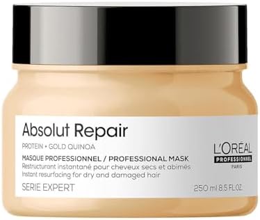 L'Oreal Professionnel Absolut Repair Hair Mask | Protein Hair Treatment | Repairs & Nourishes Dry, Damaged Hair | With Quinoa & Proteins | Adds Shine | Medium to Thick Hair Types L'Oréal Professionnel