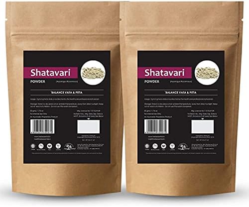 Herb Essential Pure Shatavari Powder (Порошок) - 50 g (Pack of 2) Organic Touch