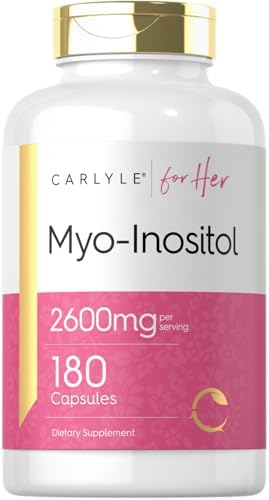 Carlyle Myo-Inositol 2600mg | 180 Capsules (Капсулы) | Extra Strength Supplement | Non-GMO, Gluten Free Carlyle