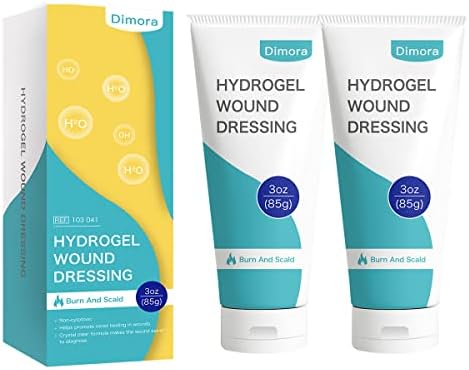 Dimora 2 Packs 6oz Hydrogel First Aid Ointment (Мазь), Burn Injory Soothing Gel (Гель), Skin Repair Cream (Крем) for Emergency Burn, Postoperative Incisions, Bruises, Debridement Wound Care Dimora