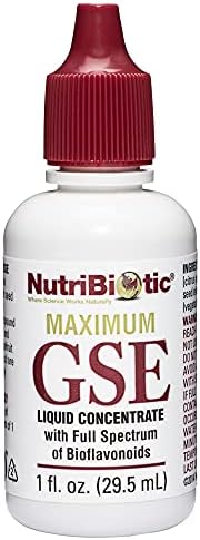 NutriBiotic – Maximum GSE, 1 Oz Liquid (Жидкость) | Grapefruit Seed Extract Premium Concentrate with Bioflavonoids | Highly Potent, Vegan, Gluten Free & Non-GMO NutriBiotic