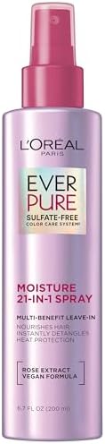 L’Oréal Paris Sulfate Free Moisture 21-in-1 Leave-In Conditioner for Dry Hair, EverPure, 6.8 fl oz (Packaging May Vary) L'Oréal Paris