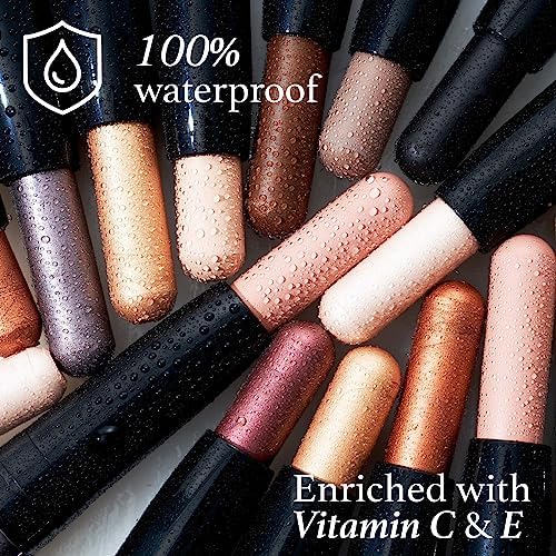 Julep Eyeshadow 101 Crème-to-Powder Waterproof Eyeshadow Stick – Champagne Shimmer – Long-Lasting, Crease-Proof, Medium Golden-Beige Shimmer Cream Eyeshadow with Built-in Smudger Julep