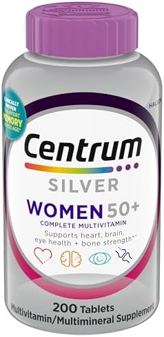 Мультивитамины для женщин 50+ Centrum Silver с витаминами D3 и группы B, 200 шт Centrum