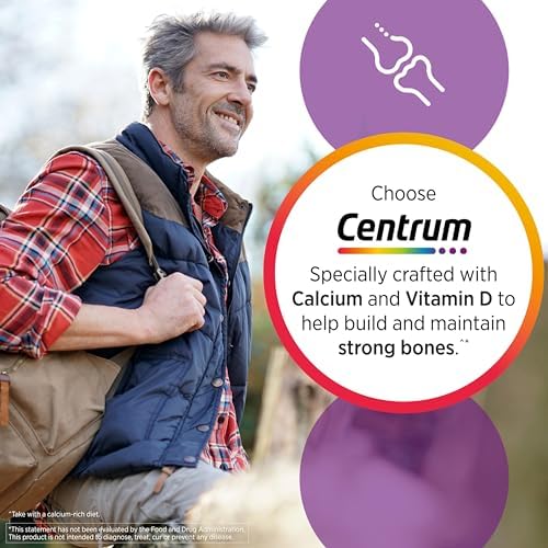 Centrum Multivitamin for Men, Multivitamin/Multimineral Supplement with Vitamin D3, B Vitamins and Antioxidants, Gluten Free, Non-GMO Ingredients - 250 Count Centrum