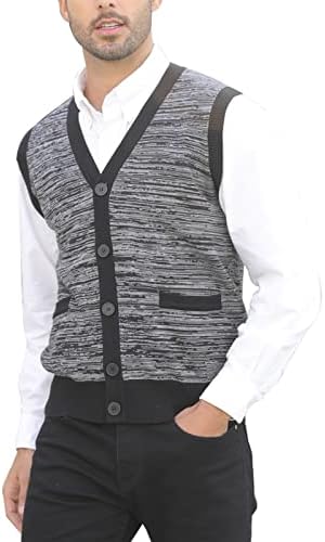 Мужской Жилет Aoysky Relaxed Fit V Neck Безрукавный Кардиган Вязаный Aoysky