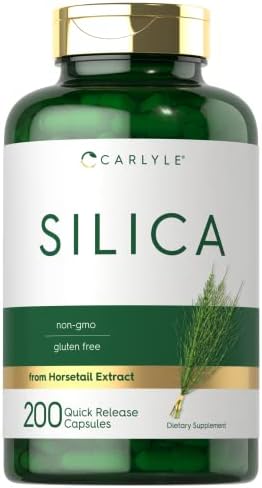 Carlyle Silica Supplement Capsules (Капсулы) | 200 Count | from Horsetail Extract | Non-GMO & Gluten Free Carlyle