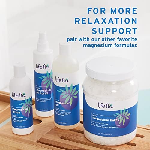 Life-flo Magnesium Gel, Pure Magnesium Chloride from the Ancient Zechstein Seabed, Soothing Relief and Relaxation for Overworked Muscles and Joints, Not Tested on Animals, 60-Day Guarantee, 16oz Life-flo