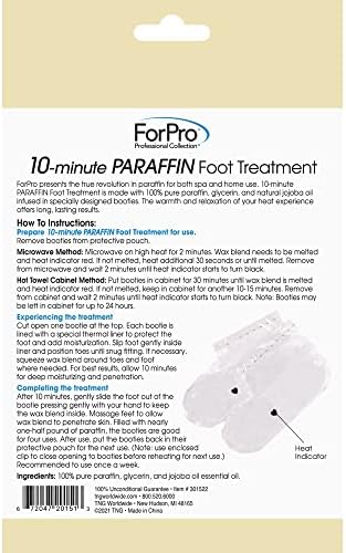 ForPro Professional Collection 10-Minute Paraffin Foot Treatment, Spa and Home Treatment Booties, Fragrance Free, One-Pair ForPro Professional Collection