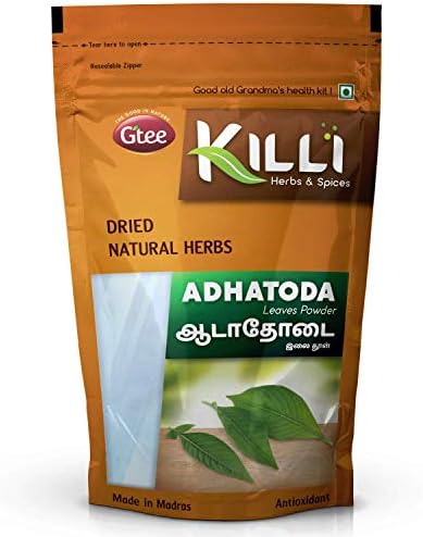 A.K. KILLI Adhatoda vasica | Aadathodai | Adusa | Vasaka | Adalodakam Leaves Powder (Порошок), 100g A.K.