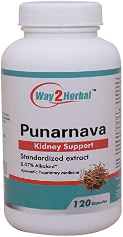 Punarnava Capsules | Kidney Support and Urinary Wellness - 120 Capsules Admart