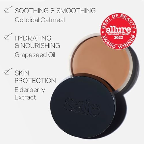 Saie Sun Melt Bronzer - Buildable Cream-Balm Bronzer For Face Sculpting - Cream Contour with Velvet Finish - Fair Bronze (1 oz) Saie