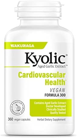 Kyolic Aged Garlic Extract Formula 300 Cardiovascular Health, Vegan, 360 Capsules (Капсулы) Kyolic