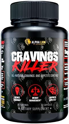 Alpha Lion Cravings Killer Supplement with Saffron Extract & Garcinia Cambogia Extract for Metabolism & Diet Support, Helps Control Hunger & More (50 Capsules (Капсулы)) ALPHA LION