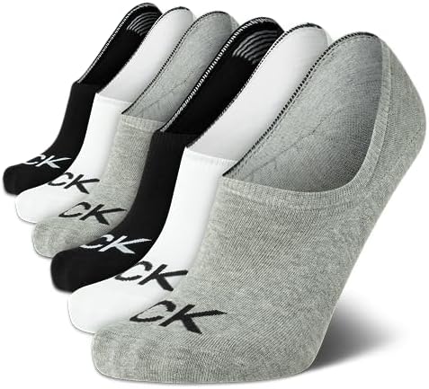 Calvin Klein Men's Socks - No Show Sneaker Liner Socks (6 Pack) Calvin Klein