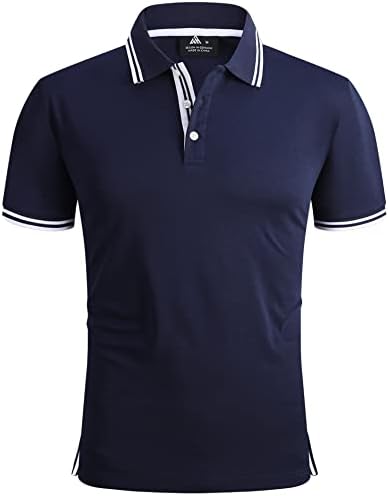 V VALANCH Polo Shirts for Men 3 Pack Golf Shirts Short Sleeve Moisture Wicking Collared Tennis Shirt Casual Stylish V Valanch