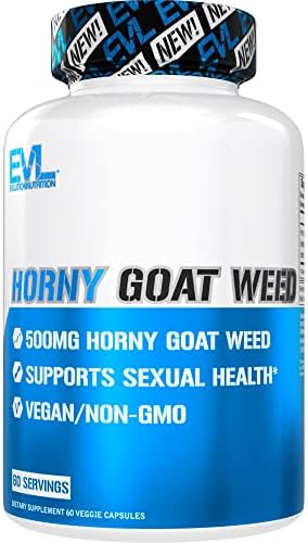 EVL Horny Goat Weed for Men - Invigorating Male Enhancing Supplement for Performance Size Energy and Stamina with Horny Goat Weed Extract - Male Libido Booster Testosterone Supplement for Men Evlution