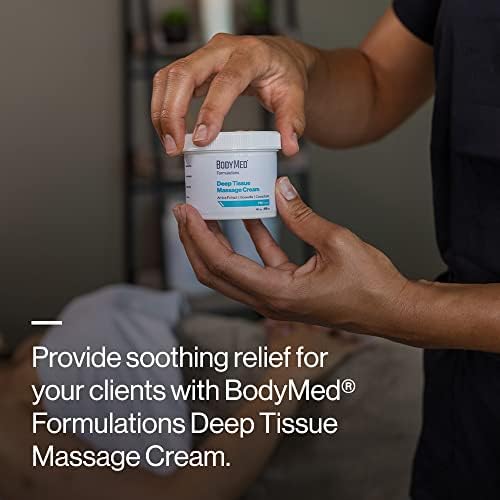 BodyMed Formulations Deep Tissue Massage Cream, 4 oz. – Fragrance-Free, All-Natural Lotion for Massage Therapy – Leaping Bunny Certified – with Arnica Extract & Jojoba – Non-Staining, & Paraben Free BodyMed