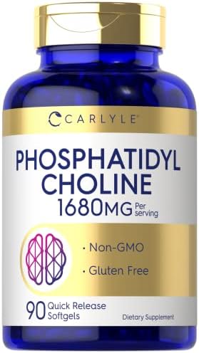 Carlyle Phosphatidyl Choline | 1,680mg | 90 Quick Release Softgels | Non-GMO & Gluten Free Supplement Carlyle