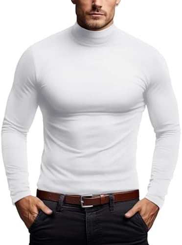 Мужская Базовая Майка Zengjo Mock Turtleneck с Длинным Рукавом Zengjo