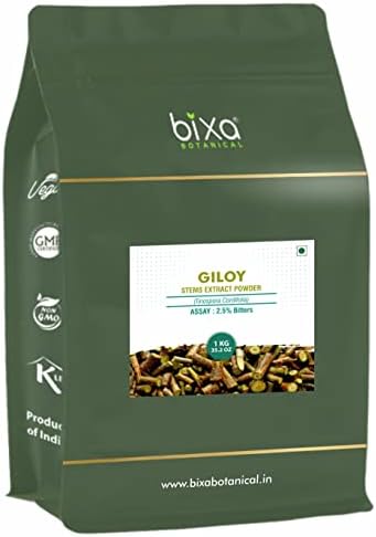 bixa BOTANICAL GILOY (GUDUCHI/TINOSPORA CORDIFOLIA) Dry Extract - 2.5% Bitters by GRAVIMETRY (1KG), Pack of 1 Bixa BOTANICAL