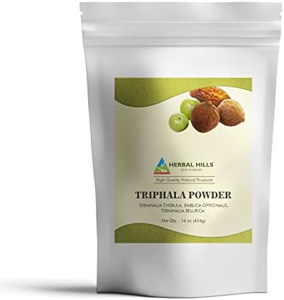 HERBAL HILLS Triphala Powder (Порошок) | 16 Oz (454 GMS) | Formula of Amla Haritaki & Bibhitaki (1 Pound (Pack of 1)) HERBAL HILLS