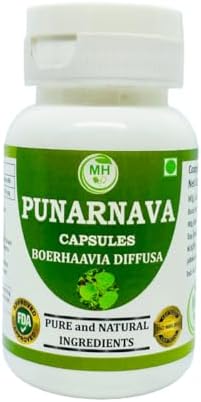 Morsan's Punarnava (Boerhaavia Diffusa) Capsules, Pack of 2 x 60 x 500 mg. Veg. Capsules (2) Generic