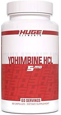 Huge Supplements Yohimbine HCl, Body Recomposition, Advanced Energy & Performance Formula, 5mg per Serving (Порция) (60 Capsules (Капсулы)) Huge Supplements