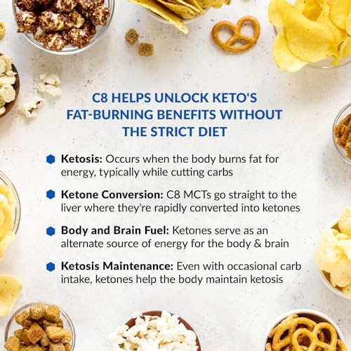 BioTrust Keto Elevate – C8 MCT Oil Powder (Порошок) – Ketogenic MCT Coffee Creamer, Keto Coffee Creamer – Clean Energy, Mental Focus, Clarity –100% Caprylic Acid MCT Powder, Non-GMO(French Vanilla, 20 Servings (Порции)) BioTRUST