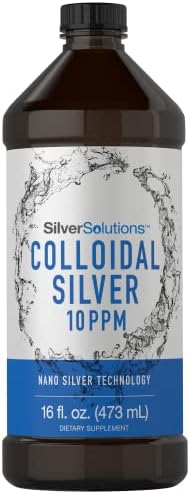 Carlyle Colloidal Silver | 10 PPM | 16 fl. Oz (473 mL) | with Nano Silver Technology | Vegetarian, Non-GMO, Gluten Free Supplement | Silver Solutions Carlyle