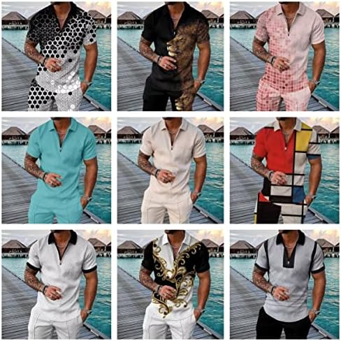 BIRW Men‘s Track Suits 2 Piece Summer Short Sets Outfits Fashion Polo Shirt Casual Short Sleeve and Shorts set BIRW