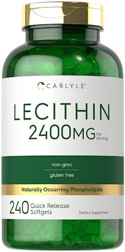 Carlyle Lecithin 2400mg | 240 Softgel Capsules (Капсулы) | Phospholipid Supplement | Non-GMO, Gluten Free Carlyle