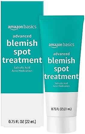 Amazon Basics Advanced Blemish Spot Treatment with 2% Salicylic Acid Acne Medication, 0.75 Fluid Ounces, 1-Pack Amazon Basics