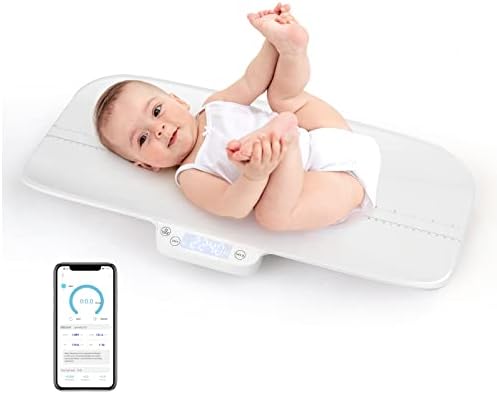 HONEY JOY Baby Scale, Pet Scale, 66lb Digital Infant Scale with Hold Function, Weight and Height Track, Multi-Function Toddler Scale, Accurate Baby Weighing Scale for Newborn&Cat&Dog, kg/lb/oz Honey Joy