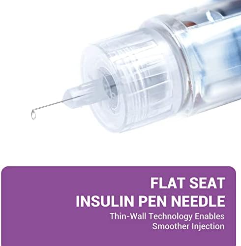 Pen Needles, Pen Needles for Insulin Injection 32G 5mm (3/16"), Compatible with Most Diabetes Pens (Pack of100) Verifine