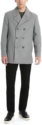 Van Heusen Mens Tatton Classic Double Breasted Peacoat Van Heusen