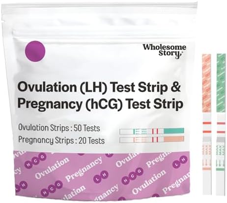 Ovulation Test Strips & Pregnancy Test Strips Combo Kit | Accurate & Easy to Read 5mm Strips | Pregnancy Tests Early Detection | Fertility Test | Ovulation Tests 50 LH + 20 hCG Test Strips Wholesome Story