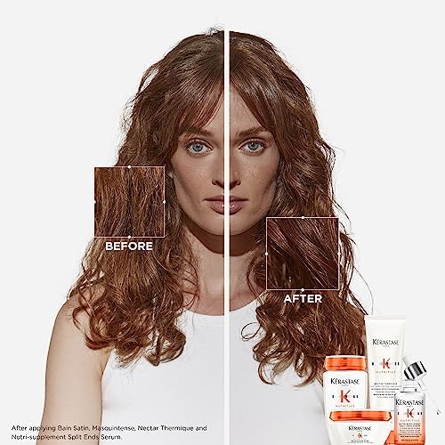 Kerastase Nutritive Nectar Thermique Heat Protecting Leave-In Cream | Deeply Condition and Reduce Frizz | Instant Softness & Shine | With Plant-based Proteins | For Medium to Thick Dry Hair KERASTASE