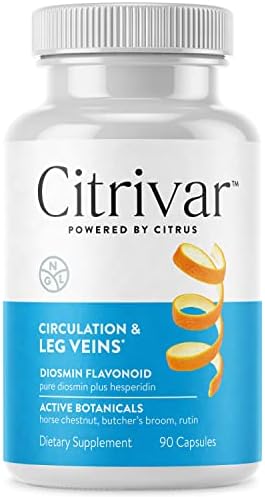 Citrivar Complete Leg Vein Health Formula - All-Natural Supplement with Diosmin, Butchers Broom, Cayenne Pepper 90 Ct NGL