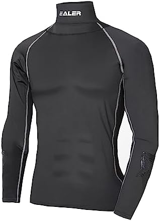 Защита паха EALER Hockey Compression Shirt с защитой шеи, футболка с длинным рукавом Ealer